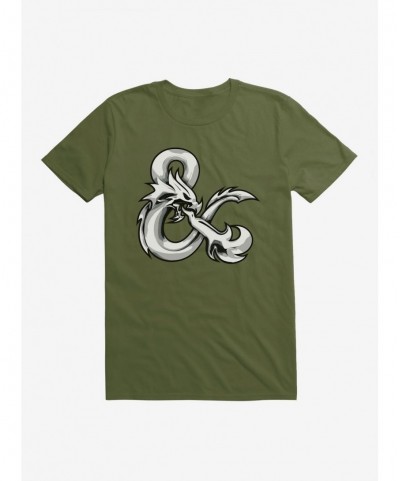 Low Price Dungeons & Dragons Chrome Ampersand T-Shirt $7.17 T-Shirts