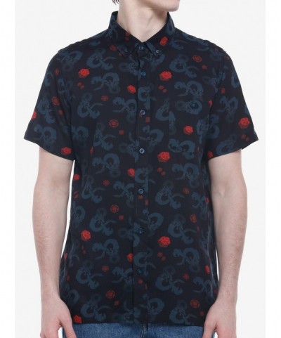 Premium Dungeons & Dragons Logo Woven Button-Up $16.16 Others