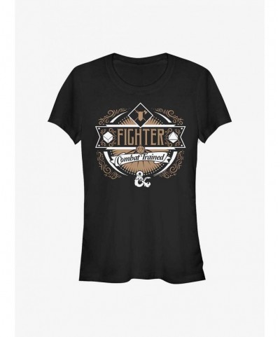 High Quality Dungeons And Dragons Fighter Label Girls T-Shirt $10.46 T-Shirts