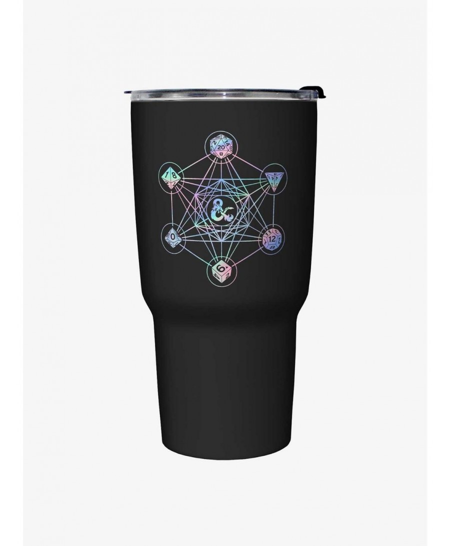 Flash Deal Dungeons & Dragons 6 Die Geometric Logo Travel Mug $13.16 Mugs