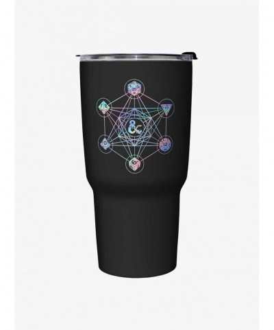 Flash Deal Dungeons & Dragons 6 Die Geometric Logo Travel Mug $13.16 Mugs