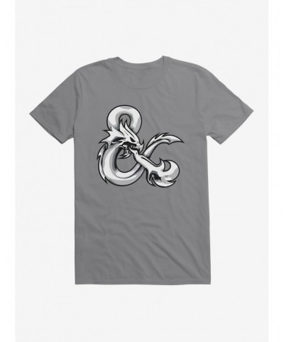 Low Price Dungeons & Dragons Chrome Ampersand T-Shirt $7.17 T-Shirts