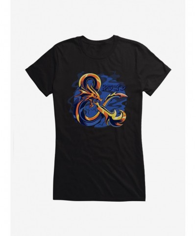 Clearance Dungeons & Dragons Gold Ampersand Asian Letters Girls T-Shirt $9.21 T-Shirts