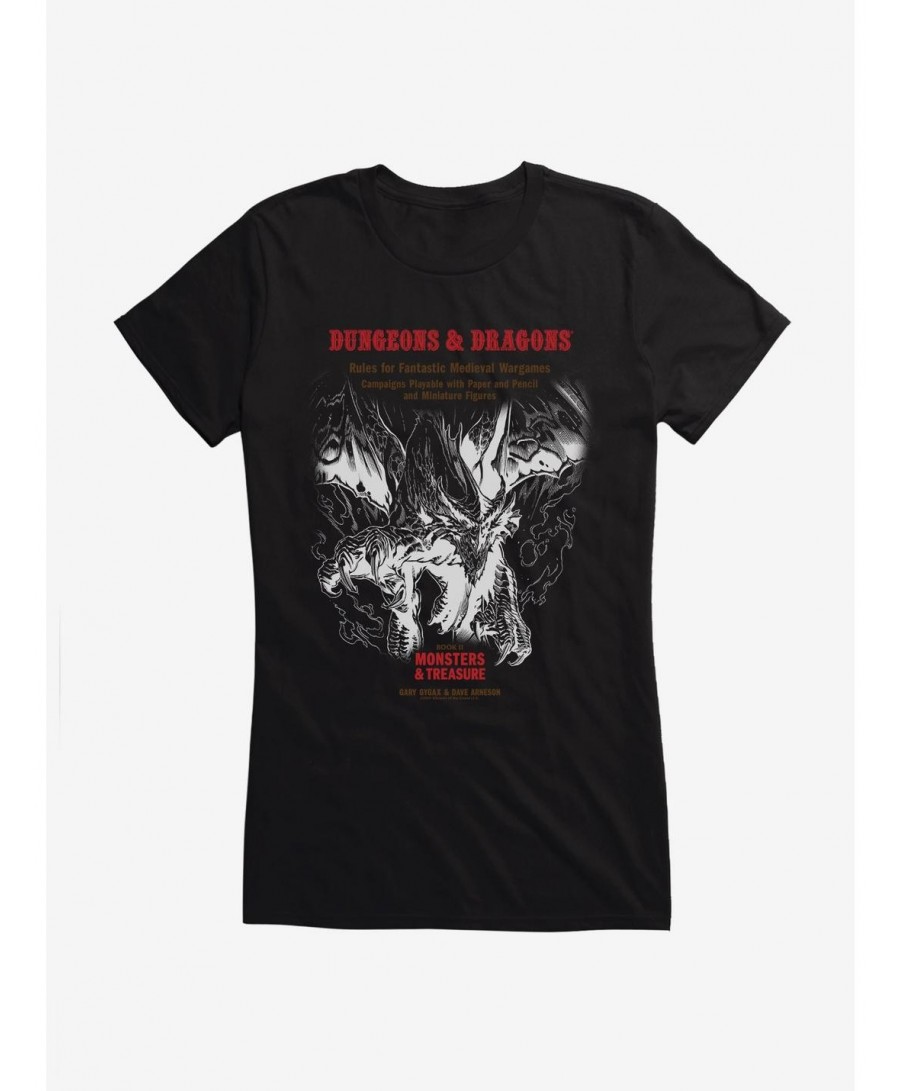 Pre-sale Dungeons & Dragons White Box Dragon and Flames Girls T-Shirt $11.45 T-Shirts