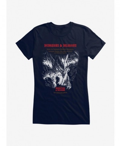 Pre-sale Dungeons & Dragons White Box Dragon and Flames Girls T-Shirt $11.45 T-Shirts