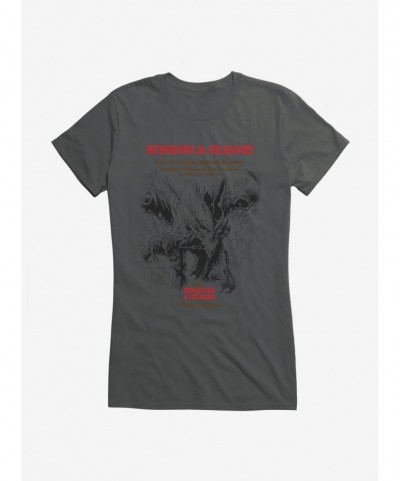 Pre-sale Dungeons & Dragons White Box Dragon and Flames Girls T-Shirt $11.45 T-Shirts