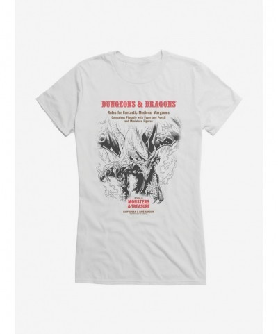 Pre-sale Dungeons & Dragons White Box Dragon and Flames Girls T-Shirt $11.45 T-Shirts