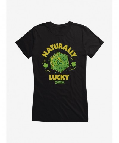 Festival Price Dungeons & Dragons Naturally Lucky Dice Girls T-Shirt $8.47 T-Shirts