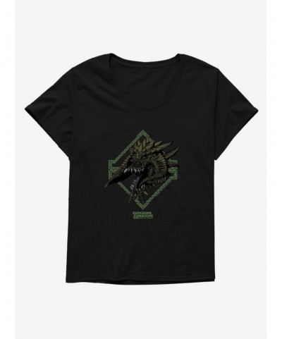 Unique Dungeons & Dragons: Honor Among Thieves Black Dragon Girls T-Shirt Plus Size $11.36 T-Shirts