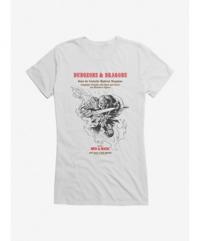 Seasonal Sale Dungeons & Dragons White Box Wargames Girls T-Shirt $12.45 T-Shirts