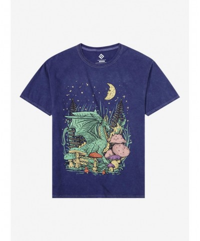 Flash Sale Dragon Fairy Navy Wash Boyfriend Fit Girls T-Shirt $8.47 T-Shirts