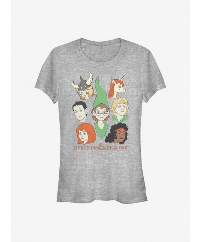 Hot Sale Dungeons & Dragons Group Shot Girls T-Shirt $12.20 T-Shirts