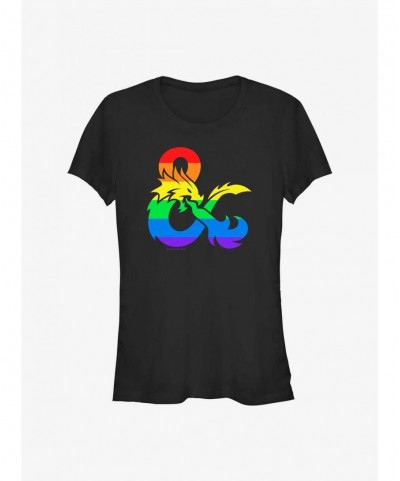 Discount Dungeons & Dragons Pride Flag Logo Pride T-Shirt $10.96 T-Shirts