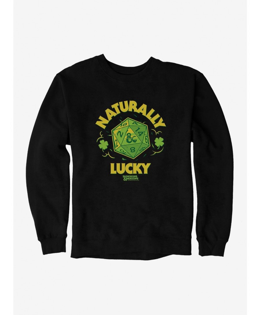 Pre-sale Discount Dungeons & Dragons Naturally Lucky Dice Sweatshirt $15.87 Sweatshirts