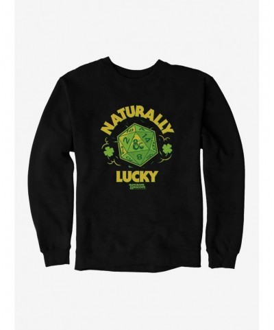 Pre-sale Discount Dungeons & Dragons Naturally Lucky Dice Sweatshirt $15.87 Sweatshirts