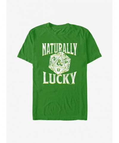 Best Deal Dungeons & Dragons Naturally Lucky T-Shirt $9.56 T-Shirts