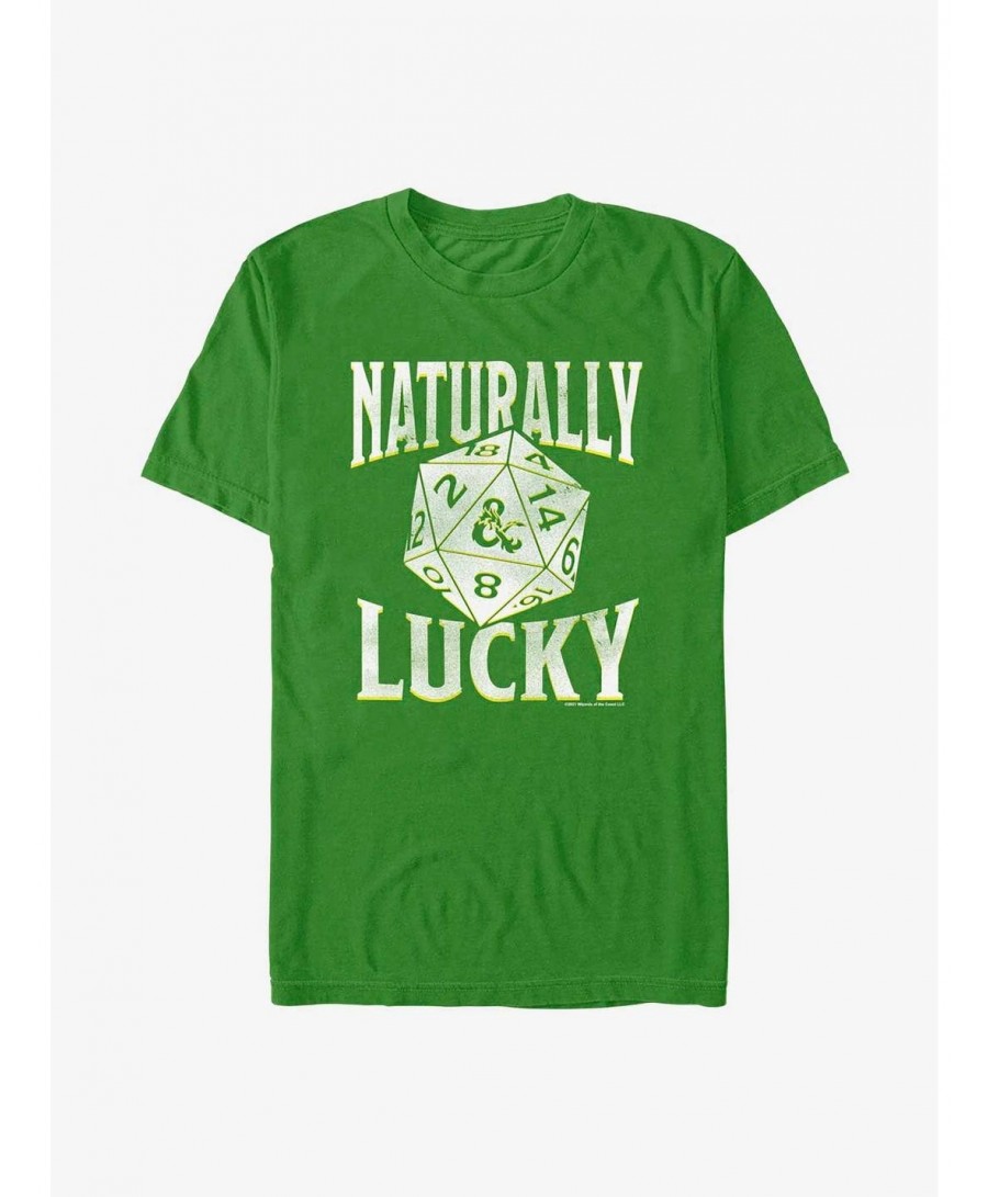 Best Deal Dungeons & Dragons Naturally Lucky T-Shirt $9.56 T-Shirts