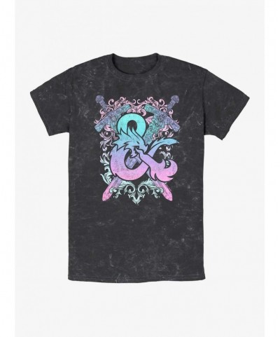 Hot Selling Dungeons & Dragons Pastel Logo Mineral Wash T-Shirt $12.43 T-Shirts