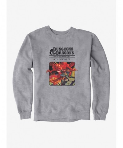 Big Sale Dungeons & Dragons Vintage Dragon and the Knight Sweatshirt $12.92 Sweatshirts