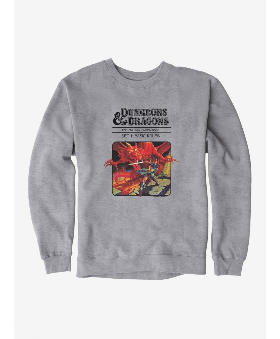 Big Sale Dungeons & Dragons Vintage Dragon and the Knight Sweatshirt $12.92 Sweatshirts