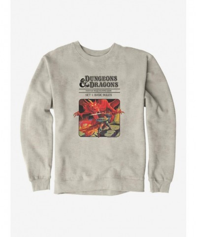 Big Sale Dungeons & Dragons Vintage Dragon and the Knight Sweatshirt $12.92 Sweatshirts