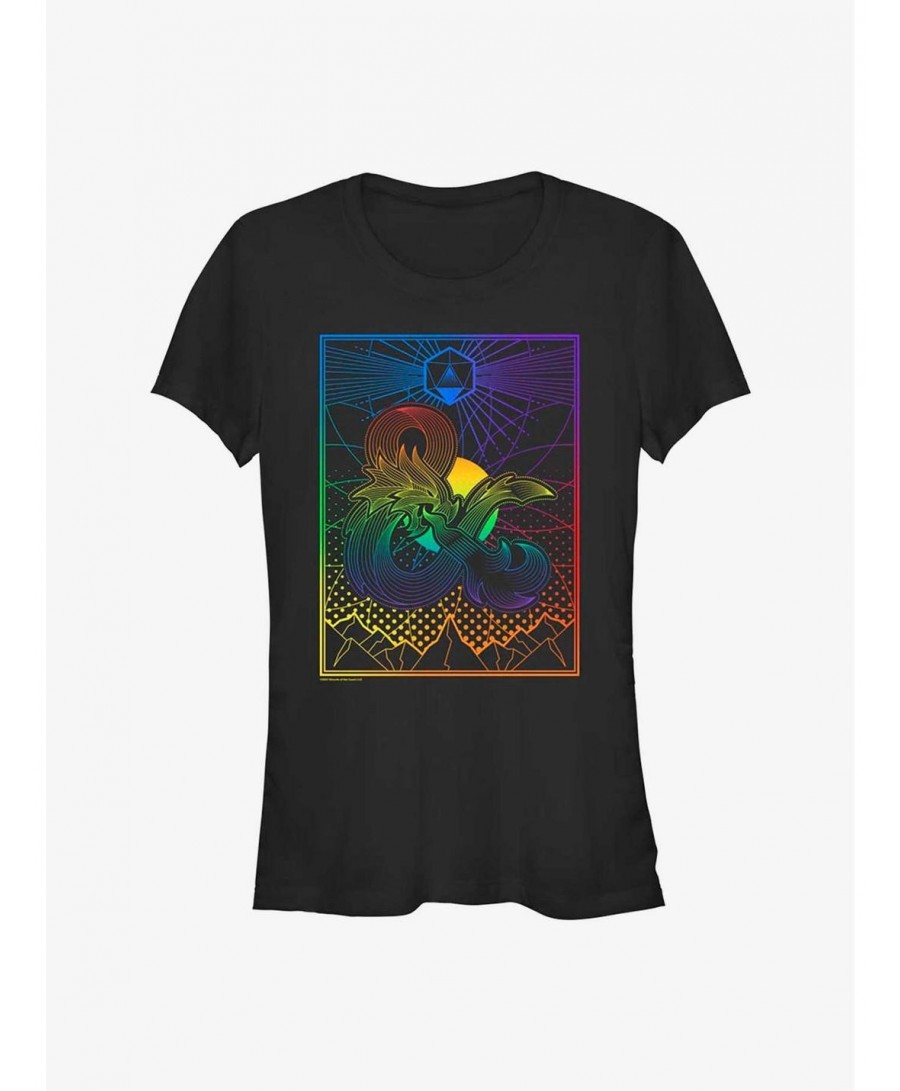 Value Item Dungeons & Dragons Dice Gradient Landscape Pride T-Shirt $11.45 T-Shirts