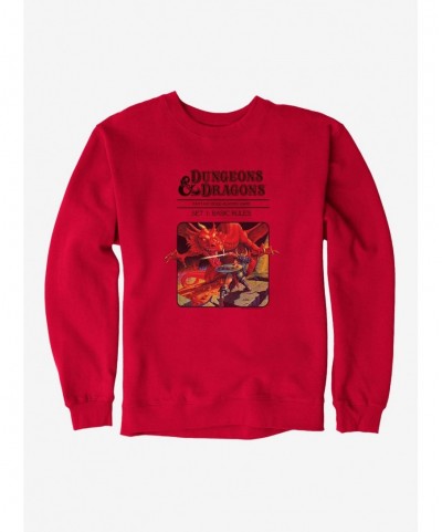 Big Sale Dungeons & Dragons Vintage Dragon and the Knight Sweatshirt $12.92 Sweatshirts