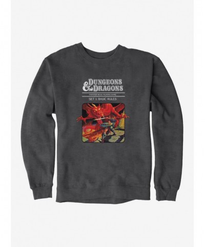 Big Sale Dungeons & Dragons Vintage Dragon and the Knight Sweatshirt $12.92 Sweatshirts