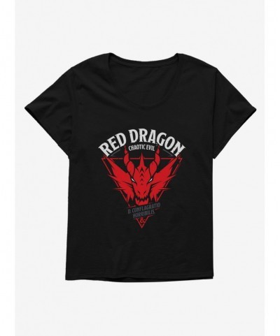 Big Sale Dungeons & Dragons Red Dragon Girls T-Shirt Plus Size $9.27 T-Shirts