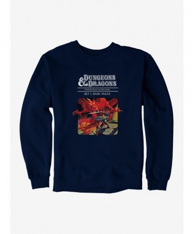 Big Sale Dungeons & Dragons Vintage Dragon and the Knight Sweatshirt $12.92 Sweatshirts