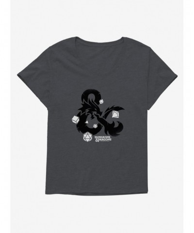 Trendy Dungeons & Dragons Dice Set Ampersand Girls T-Shirt Plus Size $10.76 T-Shirts