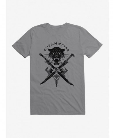 Clearance Dungeons & Dragons Guenhwyvar Drizzt Seal T-Shirt $9.80 T-Shirts