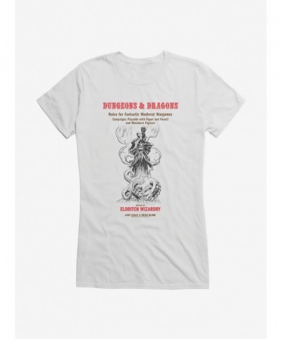 Fashion Dungeons & Dragons White Box Sketch Eldritch Wizardry Girls T-Shirt $7.72 T-Shirts