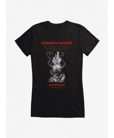 Fashion Dungeons & Dragons White Box Sketch Eldritch Wizardry Girls T-Shirt $7.72 T-Shirts