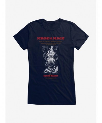 Fashion Dungeons & Dragons White Box Sketch Eldritch Wizardry Girls T-Shirt $7.72 T-Shirts