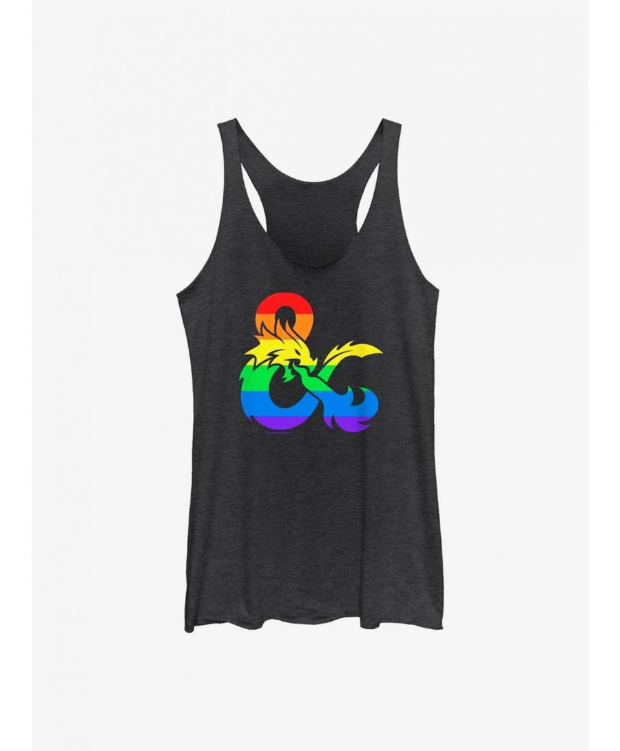 Unique Dungeons & Dragons Pride Flag Logo Pride Tank $8.03 Tanks