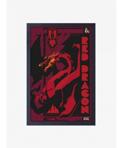 Hot Selling Dungeons and Dragons Red Dragon Framed Wood Wall Art $7.97 Others