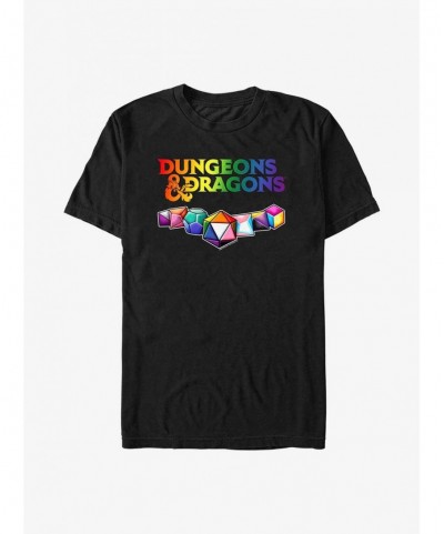 Absolute Discount Dungeons & Dragons Pride Dice Pride T-Shirt $10.76 T-Shirts