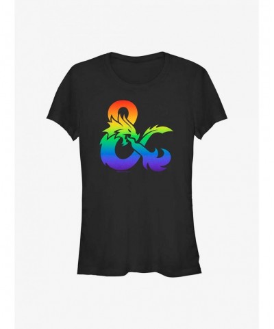 Exclusive Dungeons & Dragons Pride Gradient Logo Pride T-Shirt $8.72 T-Shirts