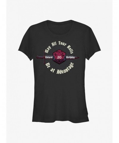 New Arrival Dungeons & Dragons Birthday Advantage Girls T-Shirt $10.46 T-Shirts