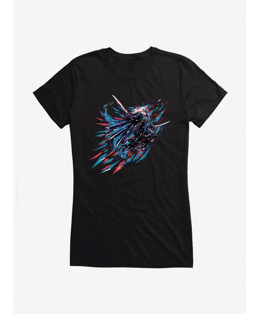 Festival Price Dungeons & Dragons Dual Scimitar Drizzt Girls T-Shirt $7.97 T-Shirts