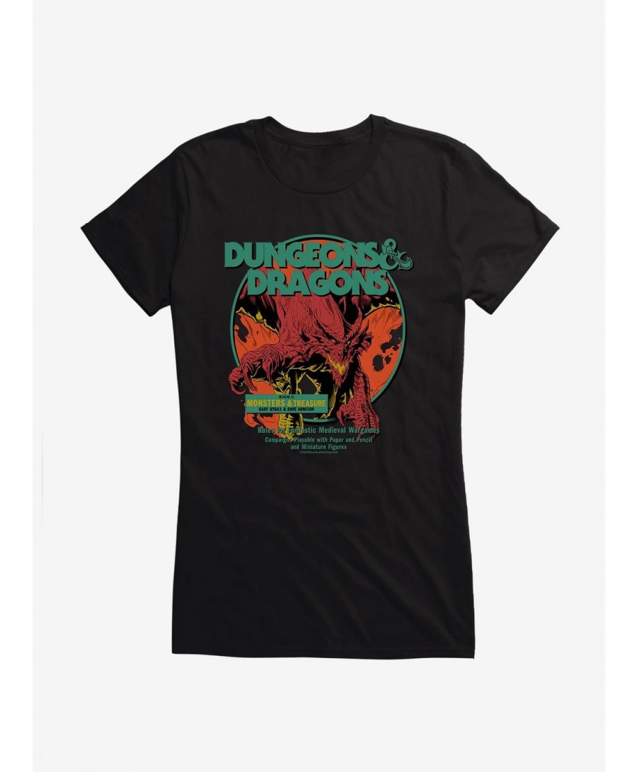 Pre-sale Discount Dungeons & Dragons Book II Monsters & Treasure Girls T-Shirt $9.71 T-Shirts