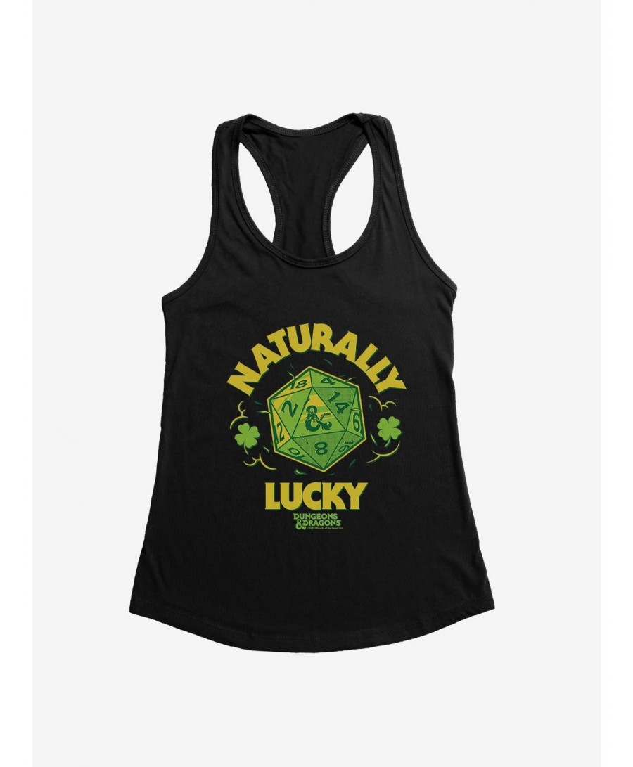 Unique Dungeons & Dragons Naturally Lucky Dice Girls Tank $11.45 Tanks