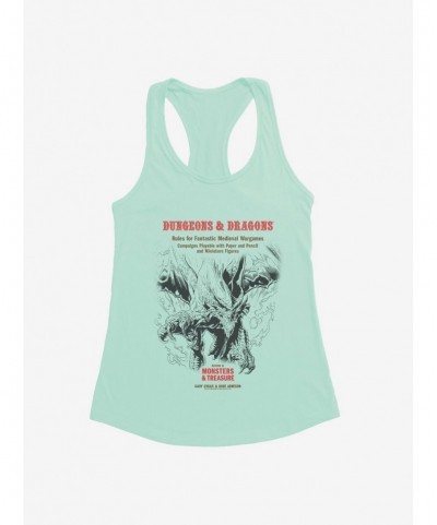 Discount Sale Dungeons & Dragons White Box Dragon and Flames Girls Tank $8.96 Tanks