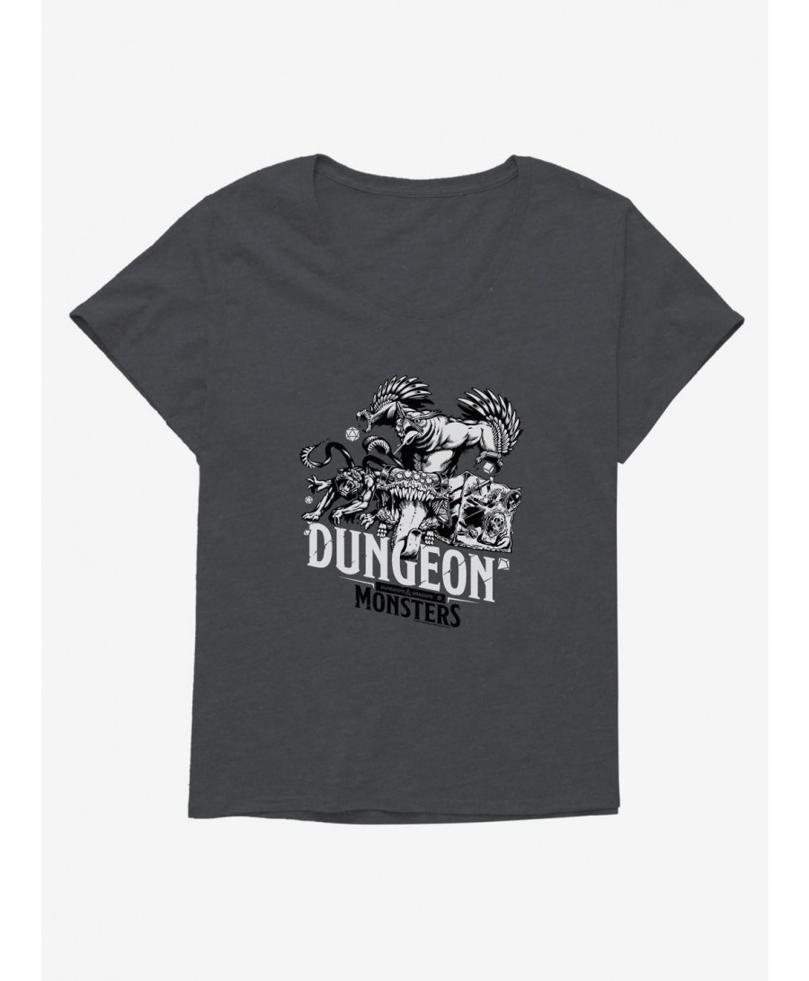 Hot Sale Dungeons & Dragons Monsters Group Girls T-Shirt Plus Size $13.75 T-Shirts