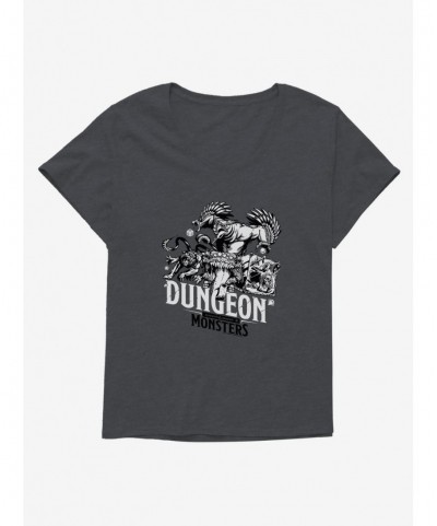 Hot Sale Dungeons & Dragons Monsters Group Girls T-Shirt Plus Size $13.75 T-Shirts