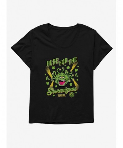 Premium Dungeons & Dragons Here For The Shenanigans Mimic Girls T-Shirt Plus Size $11.66 T-Shirts