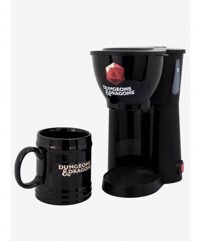 Sale Item Dungeons & Dragons Single Cup Coffee Maker With Mug $12.21 Mugs