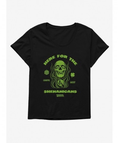 Unique Dungeons & Dragons Here For The Shenanigans Skull Girls T-Shirt Plus Size $10.47 T-Shirts