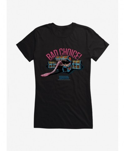 Crazy Deals Dungeons & Dragons: Honor Among Thieves Bad Choice Mimic Girls T-Shirt $10.21 T-Shirts